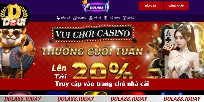 Truy cập vào trang chủ nhà cái
