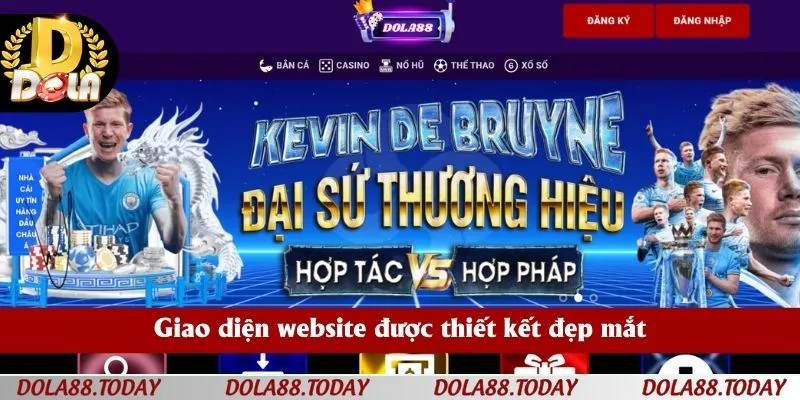 Giao diện website được thiết kết đẹp mắt
